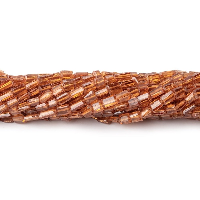 3-4.5mm Spessartite Garnet Faceted Rectangle Beads 14 inch 83 pieces (ONLINE ORDER ONLY)