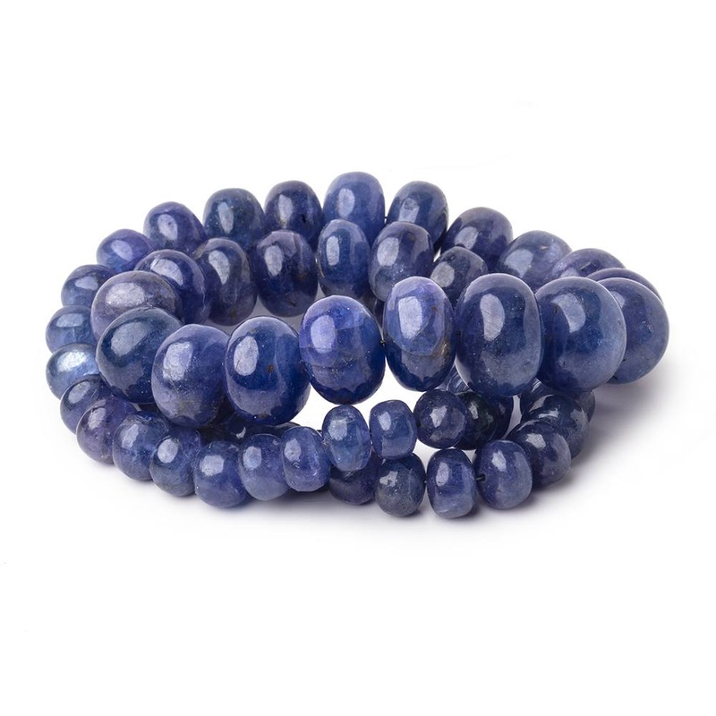 6-14mm Tanzanite Plain Rondelle Beads 18 inch 75 pieces AA (ONLINE ORDER ONLY)