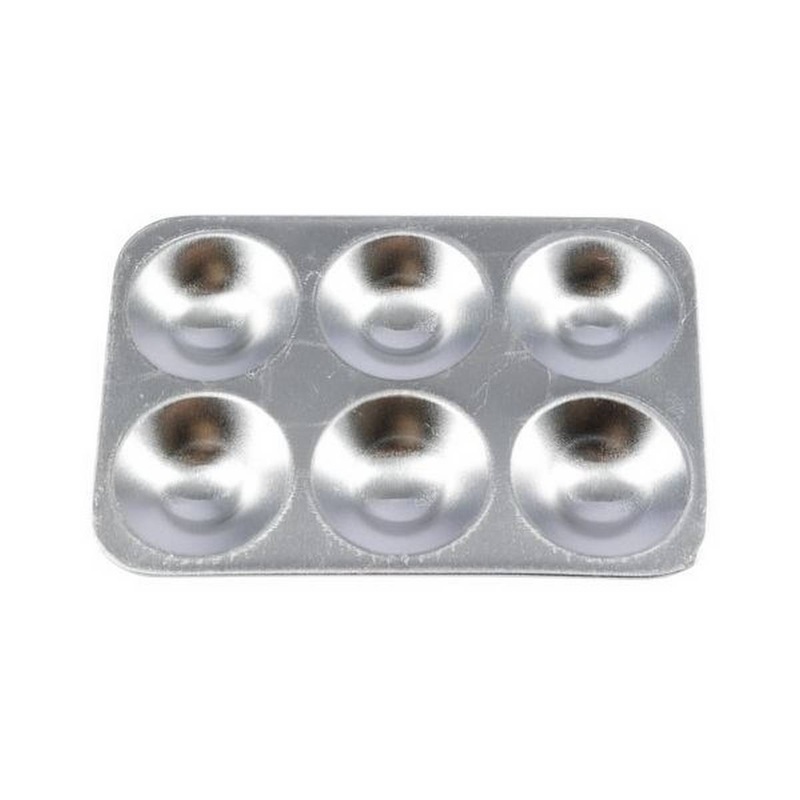 Aluminium Palette 13x9cm Rectangular 6 Well