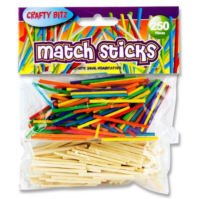 Matchsticks Natural & Assorted Pack of 250