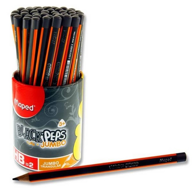 Blackpeps Jumbo Triangular Pencil  HB Tub of 46