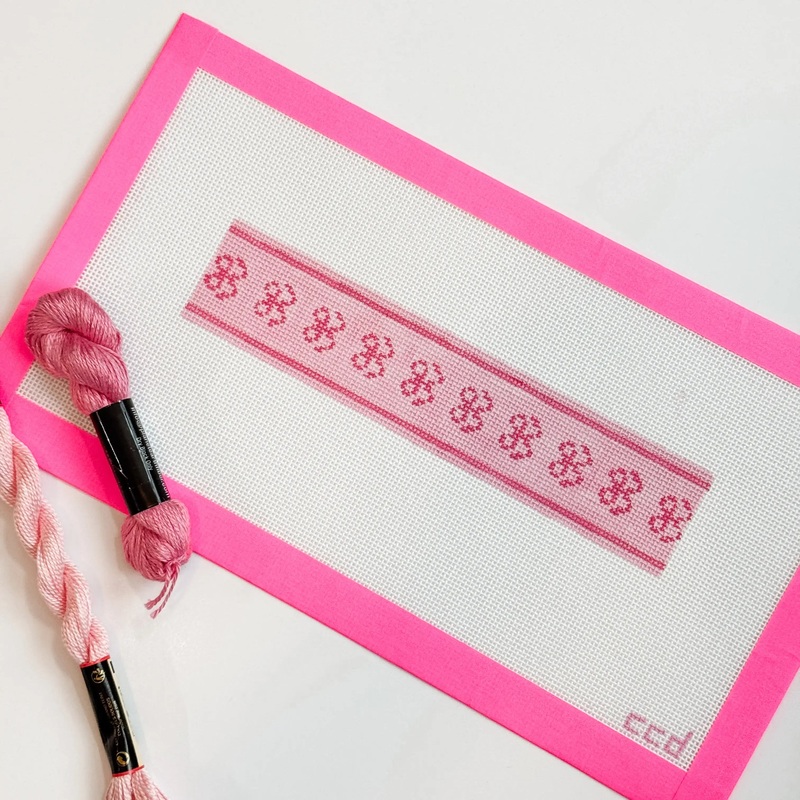 Cotswold Co Designs – Bow Coquette Key Fob Keychain Needlepoint Canvas 18 Mesh 7 (ONLINE ORDER ONLY)