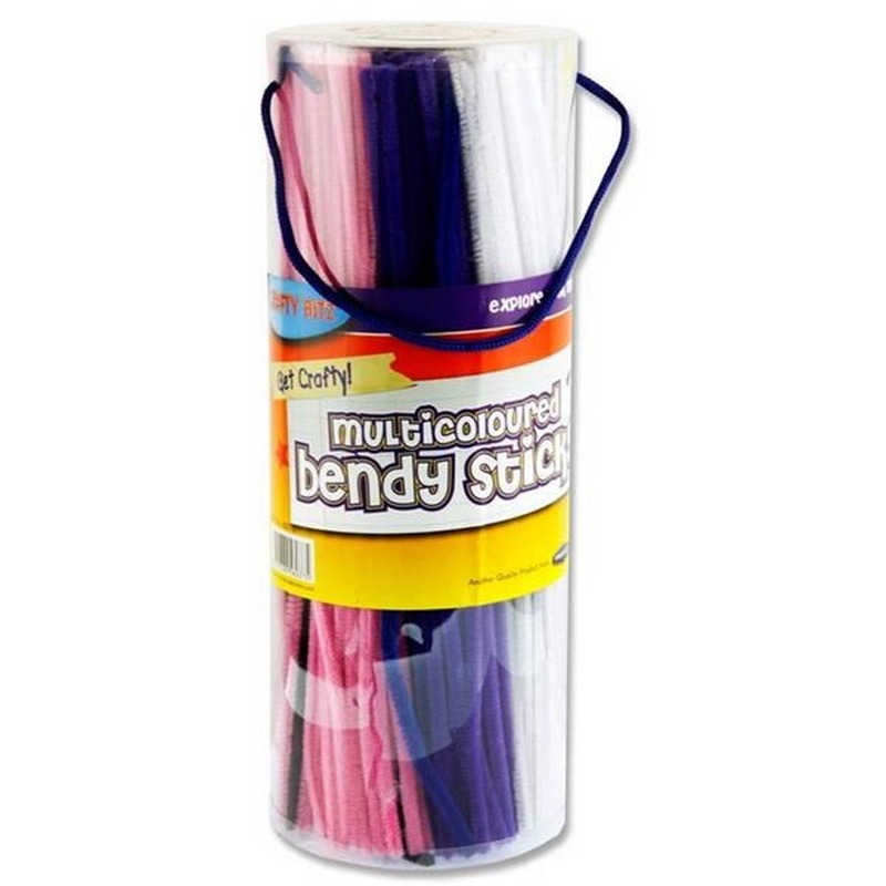 Rainbow Colours Chenille Pipe Cleaners Value Tub of 350