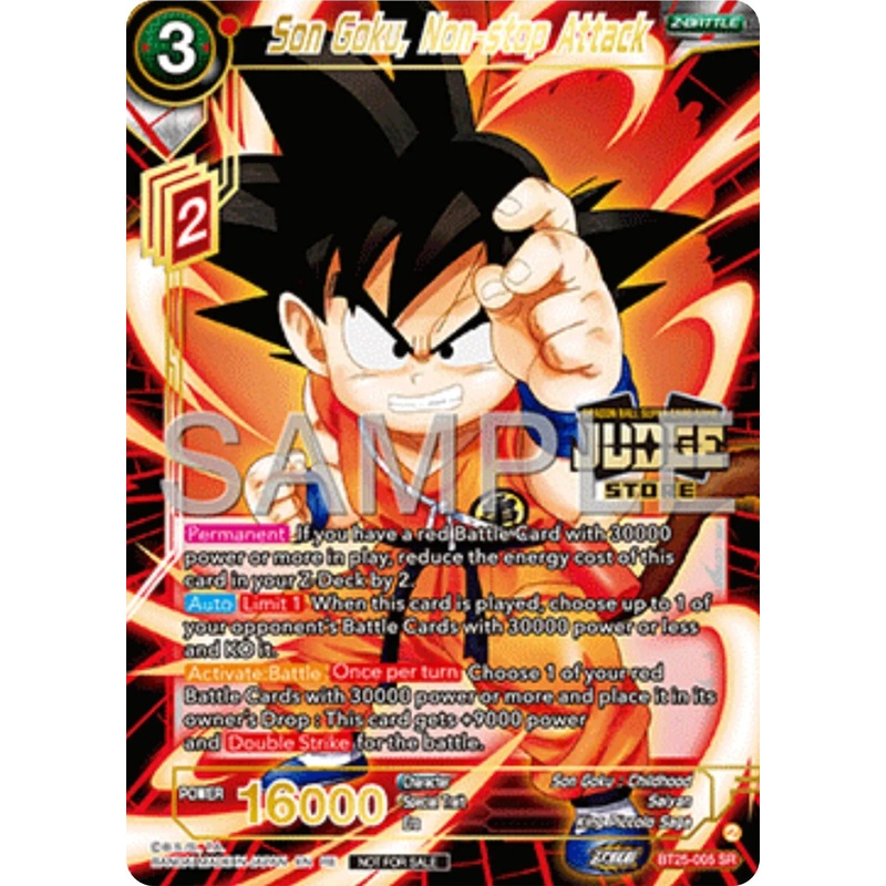 Son Goku, Non-stop Attack (Judge Pack Vol.17) (Store) (BT25-005) [Tournament Promotion Cards] (ONLINE ORDER ONLY)