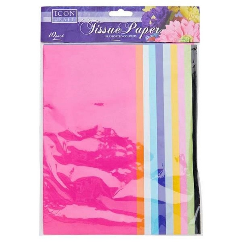 Tissue Paper Bright Colours Assortment 10 Sheets