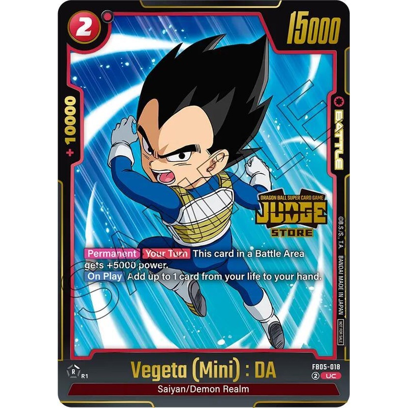 Vegeta (Mini) : DA (Judge Pack 04 – Store Judge) [Fusion World Tournament Cards] (ONLINE ORDER ONLY)