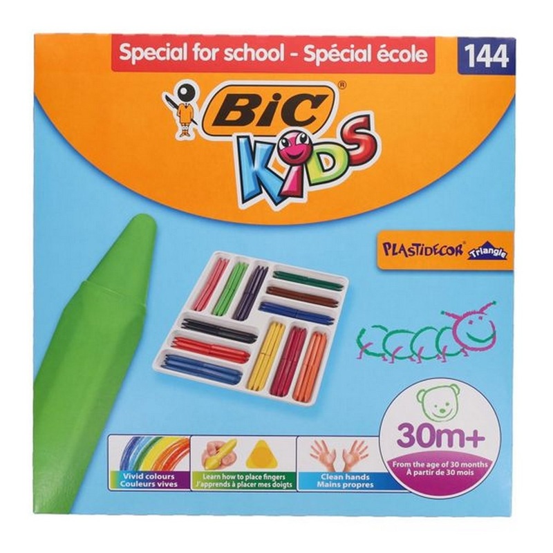 BIC Kids Box 144 Triangular Crayons