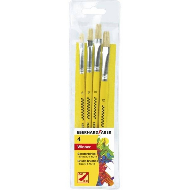 Bristle Paint Brushes Set of 4
