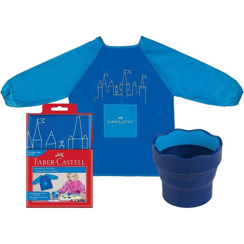 Faber School Painting Apron Blue