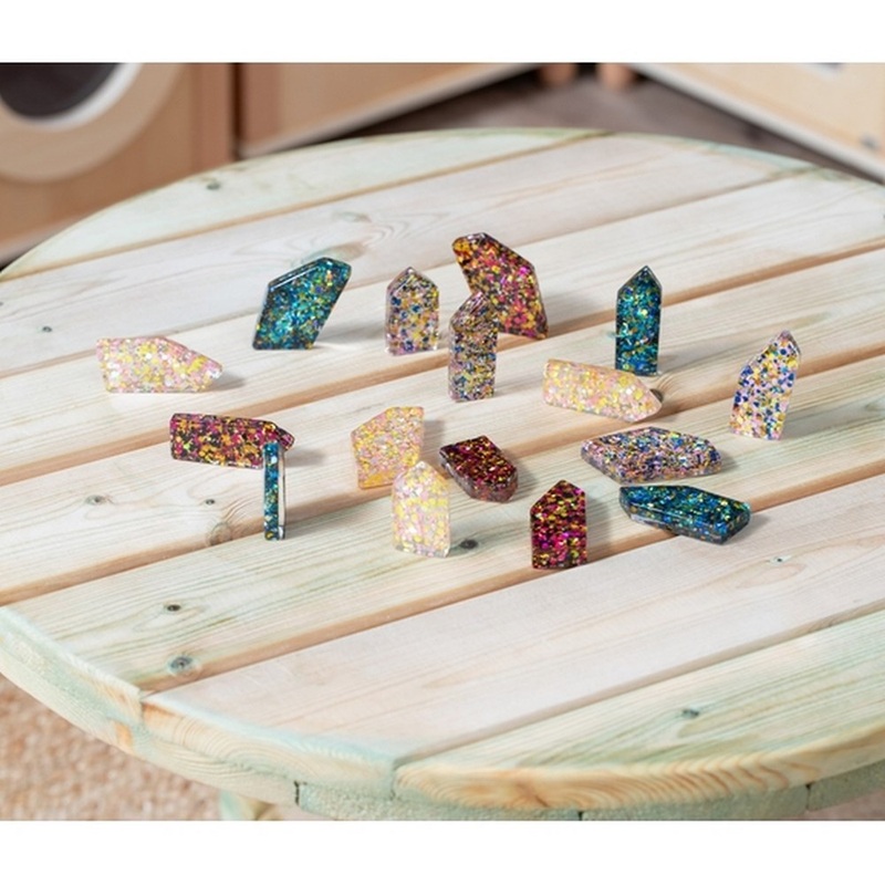 Glitter resin loose parts 16 pack