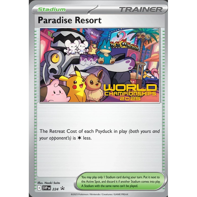 Paradise Resort (224) (World Championships 2025) [Scarlet & Violet: Black Star Promos] (ONLINE ORDER ONLY)