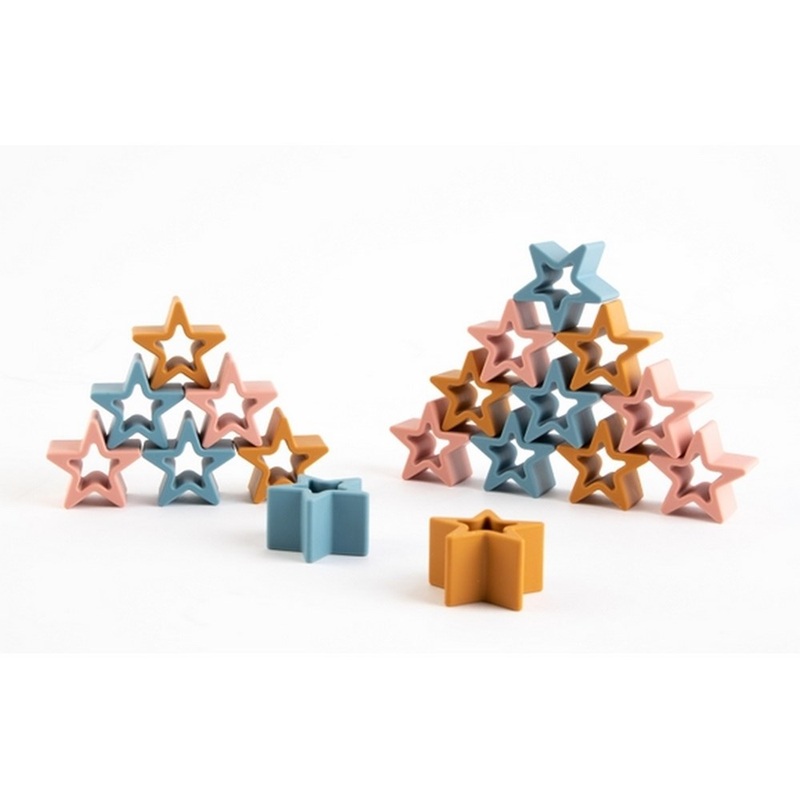Silicone Stacking Stars  Pack of 18