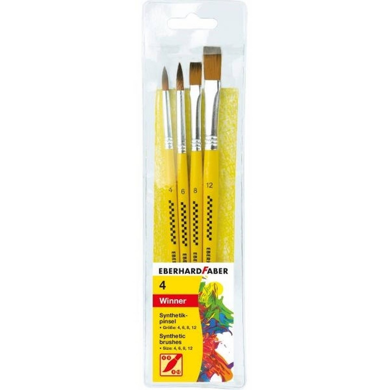 Synthetic Paint Brushes Set of 4