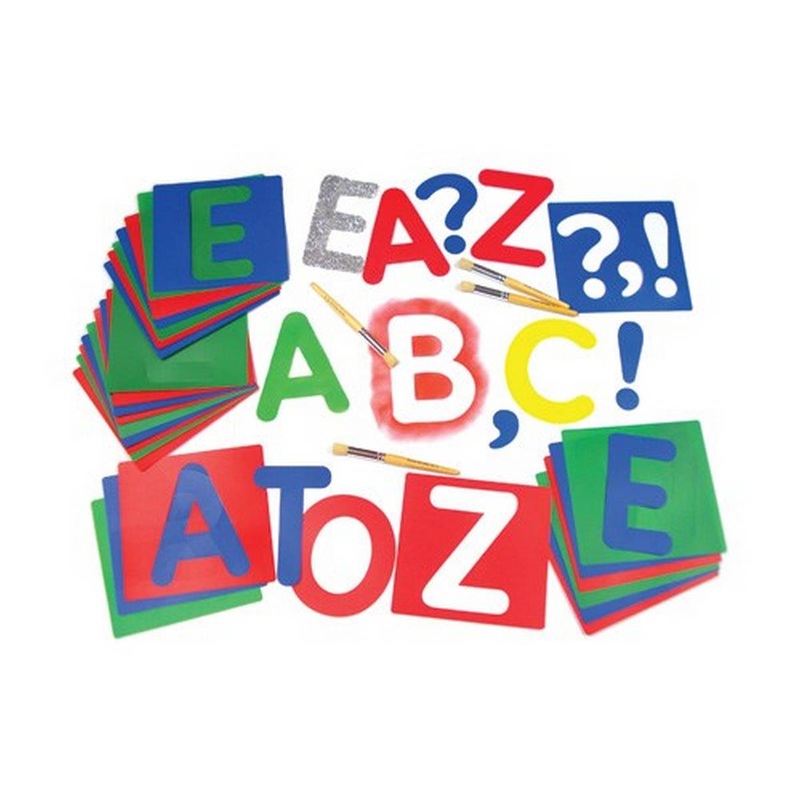 Alphabet Stencils Upper Case Set of 27