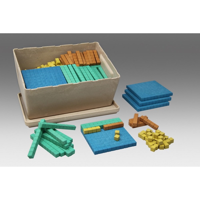 Coloured Extended Dienes Base Ten Class Set in 4 colours (452 pcs)