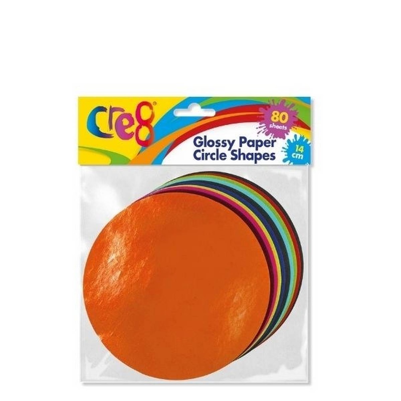 Glossy Paper Circle Shapes Pack of 80