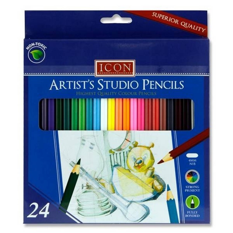 Icon Artists Studio Colour Pencils Box of 24