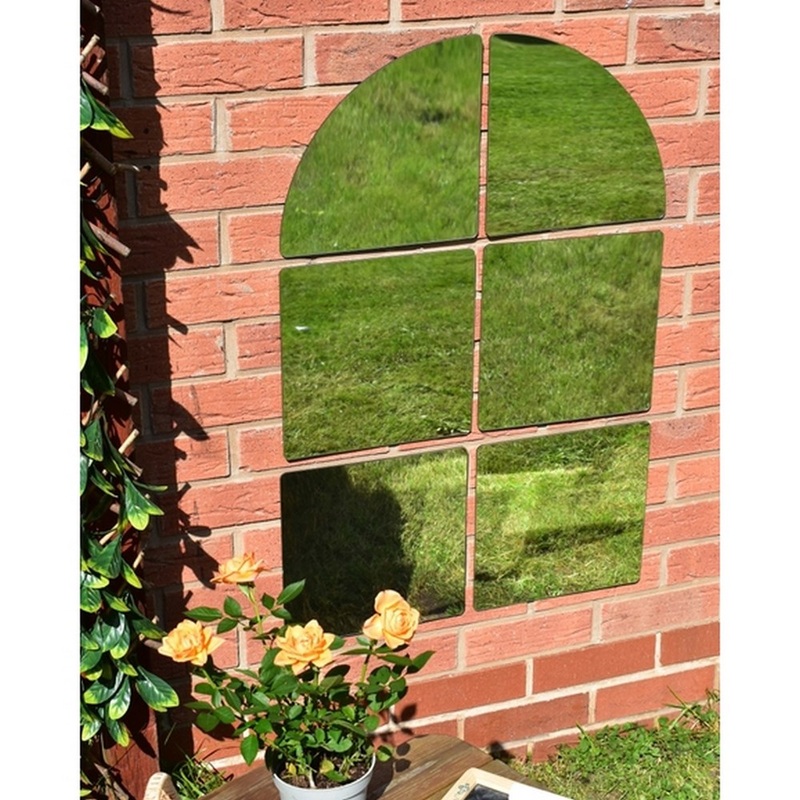 Outdoor/Indoor Arch Mirror Window  Set of 6