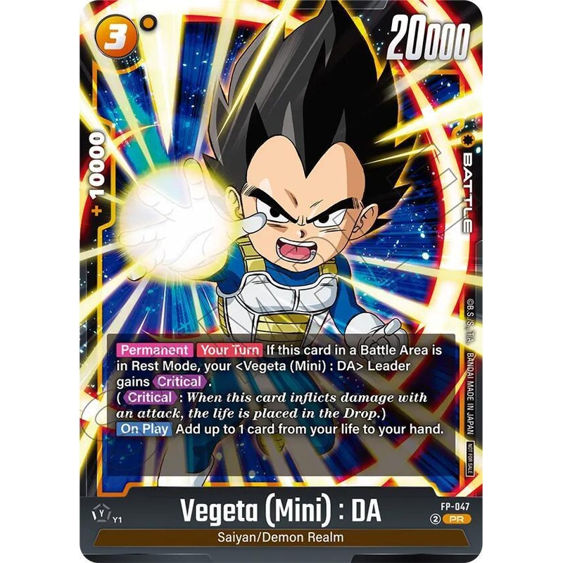 Vegeta (Mini) : DA – FP-047 (Tournament Pack 07) [Fusion World Tournament Cards] (ONLINE ORDER ONLY)