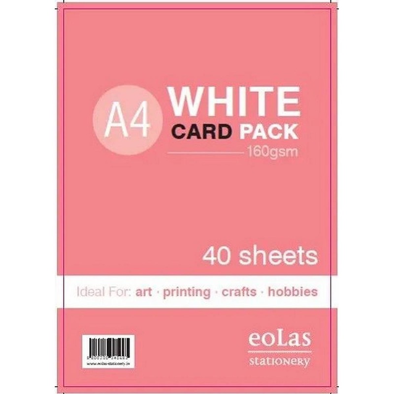 A4 White Card 160gsm Pack of 40