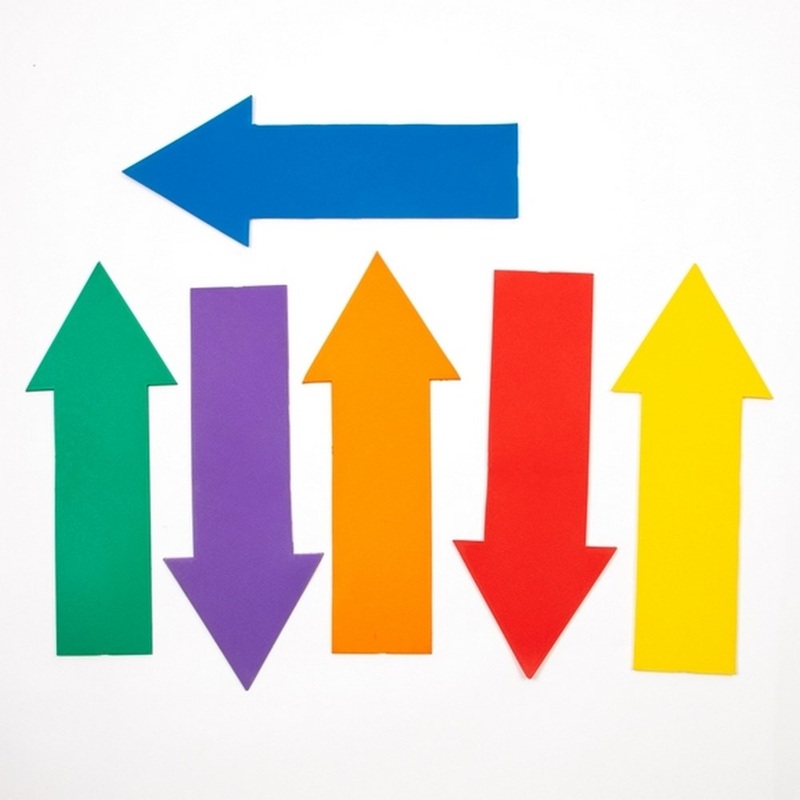 Everyday Arrow Floor Markers  Assorted  Set of 18