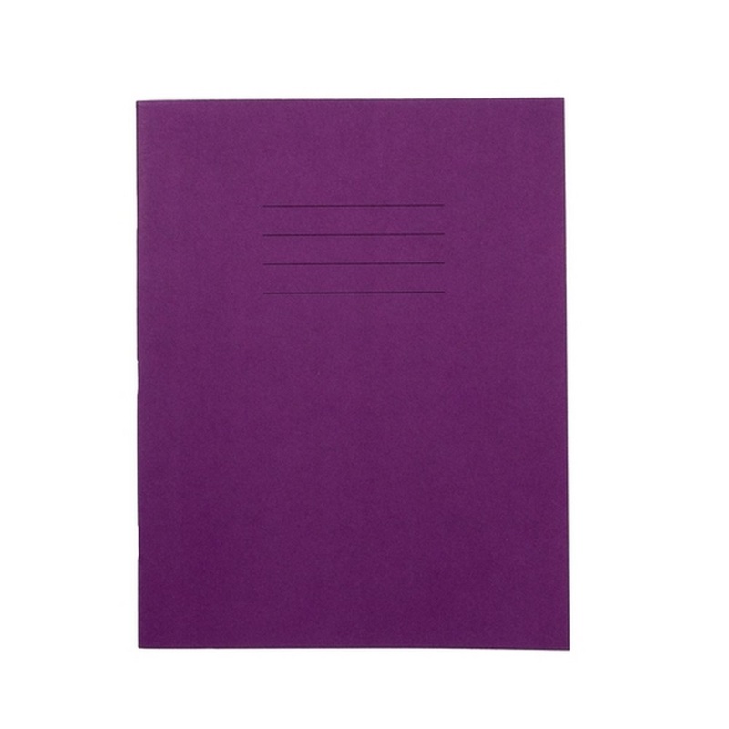 Everyday 9 x 7 Exercise Book 80 Page, 8mm Ruled With Margin, Purple  Pack of 100