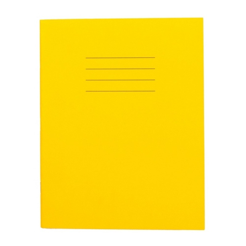 Everyday 9 x 7 Exercise Book 80 Page, 8mm Ruled With Margin, Yellow  Pack of 100