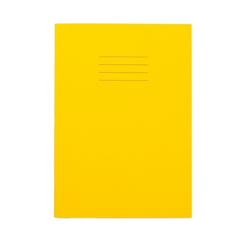 Everyday A4 Exercise Book 64 Page, 8mm Ruled With Margin, Yellow  Pack of 50