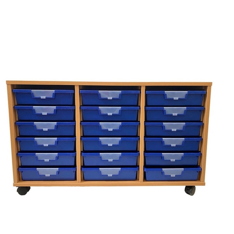 Everyday Triple Column with 18 Blue Trays