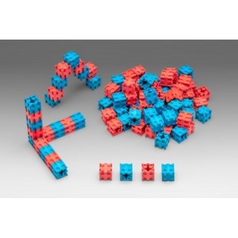 Interlocking cubes red/blue (30 pcs)