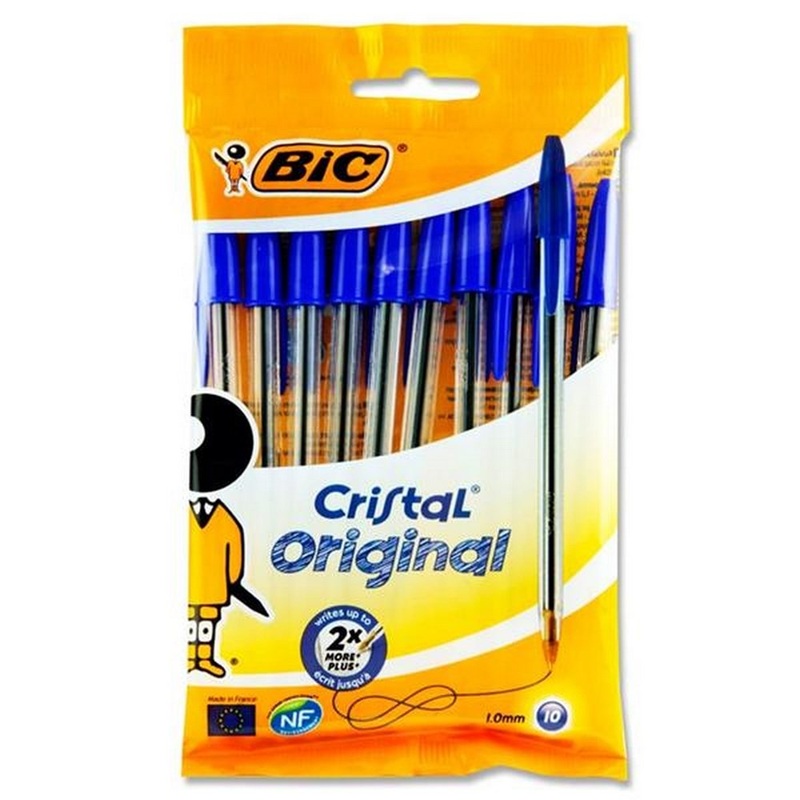**BIC Pkt.10 Cristal Ballpoint Pens  Blue