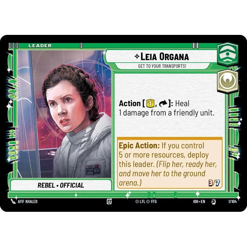 Leia Organa (1/104) – Get To Your Transports! (1/104) [Intro Battle: Hoth] (ONLINE ORDER ONLY)