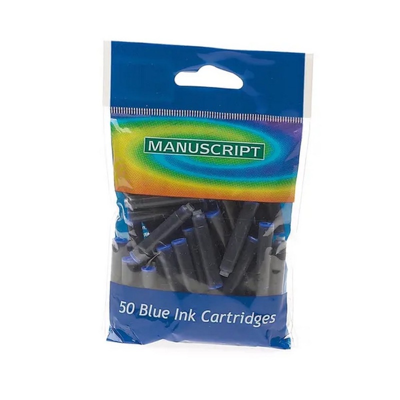 Manuscript Ink Cartridges  Pack of 50  Blue