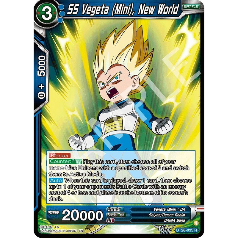 SS Vegeta (Mini), New World (BT28-035) [Prismatic Clash] (ONLINE ORDER ONLY)