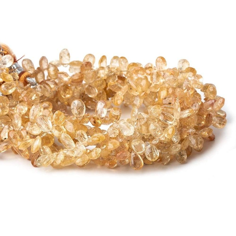 5×3-6x5mm Imperial Topaz Faceted Pear Beads 8 inch 84 pieces A (ONLINE ORDER ONLY)