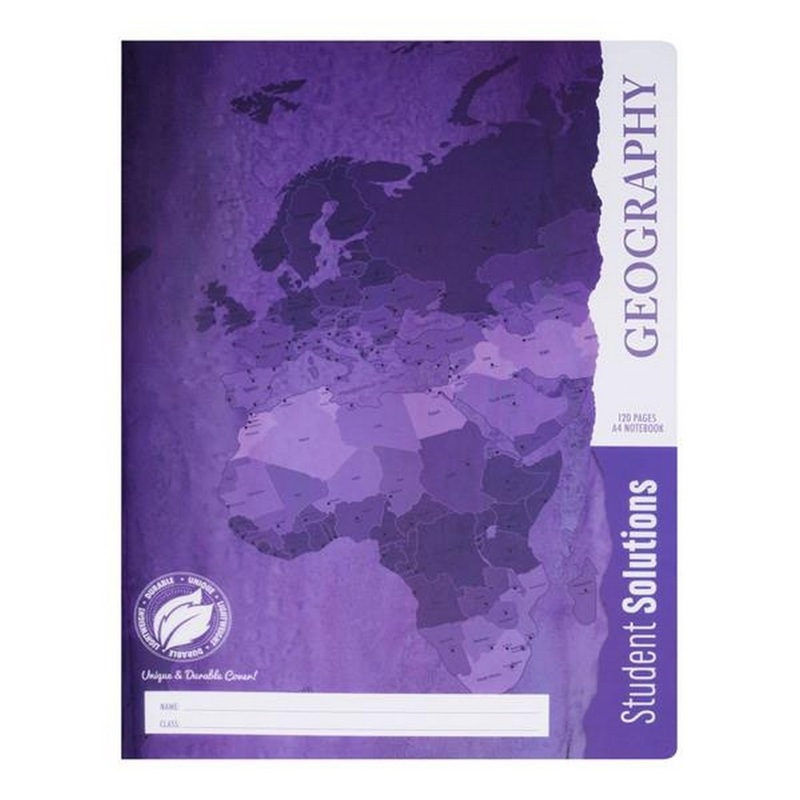 A4 120pg Durable Cover Manuscript Book  Geograhpy