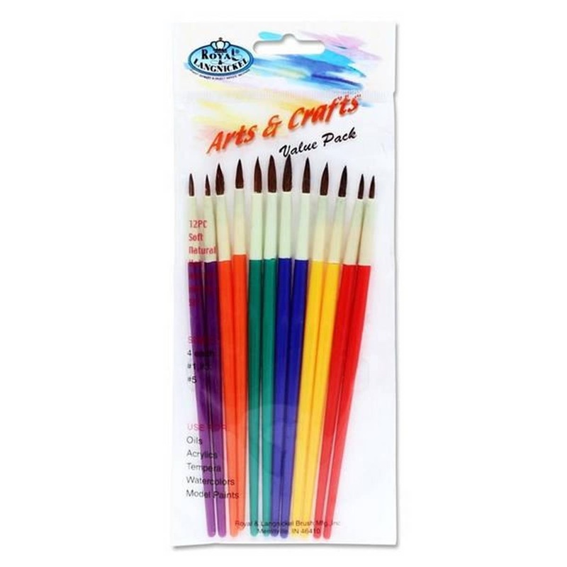 Arts & Crafts Value Brush Pack of 12