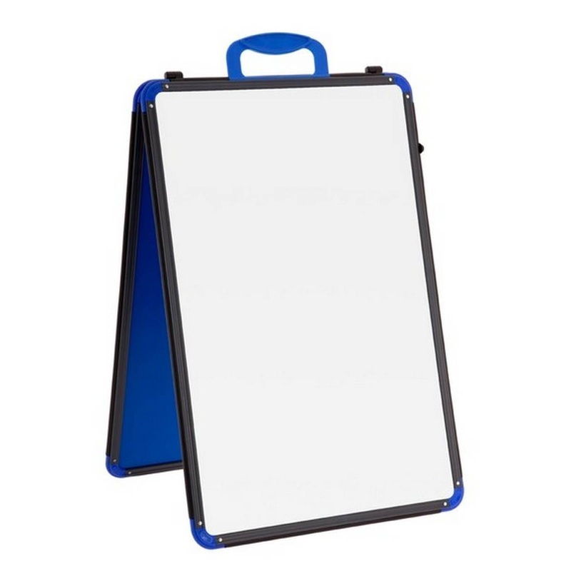 Folding Wedge Whiteboard Portrait  Grey  A3