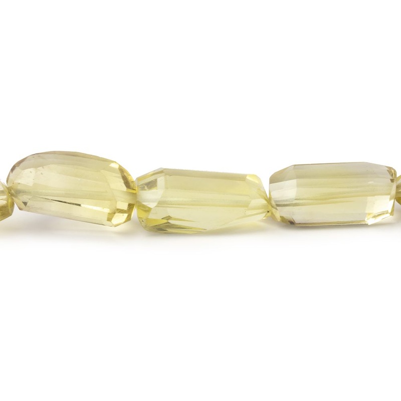 11×8-15x11mm Lemon Quartz Faceted Nuggets 18 inch 33 Beads AA (ONLINE ORDER ONLY)