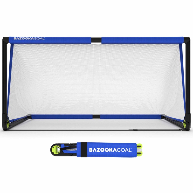 Bazooka Goal Football Goals  6ft x 3ft  (Blue/white)
