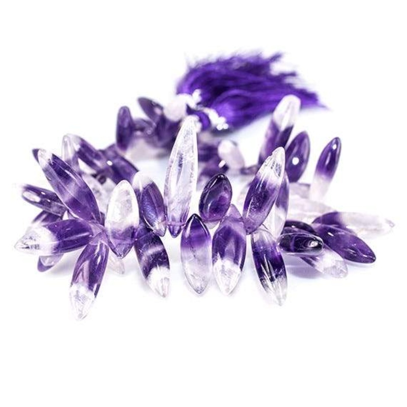 21×9-28×8.5mm Cape Amethyst Plain Marquise Beads 7.75 inch 41 pieces (ONLINE ORDER ONLY)