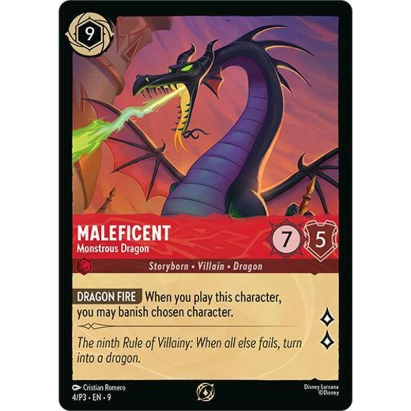 Maleficent – Monstrous Dragon (Store Championship Participant) (4/P3) [Promo Cards] (ONLINE ORDER ONLY)