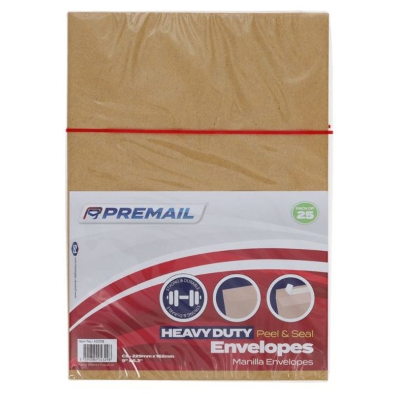 Premail C5 Heavy Duty Seal Envelopes  Manilla
