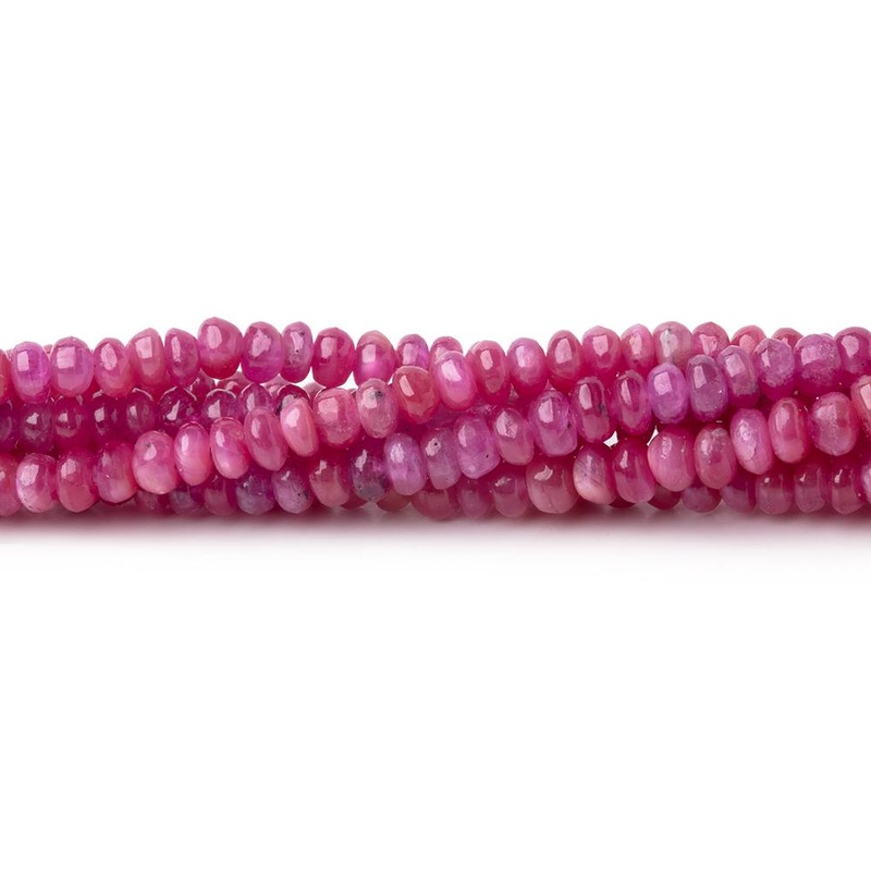 3-3.5mm Ruby Plain Rondelle Beads 16 inch 210 pieces AA (ONLINE ORDER ONLY)