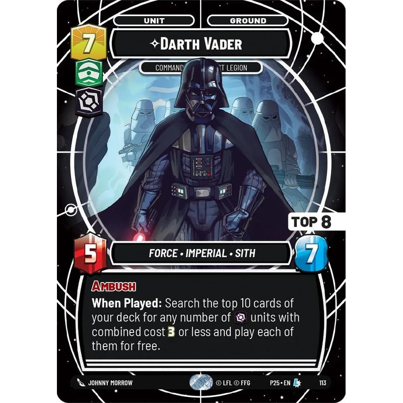 Darth Vader (113) – Commanding the First Legion (Top 8) (113) [Organized Play Promos] (ONLINE ORDER ONLY)