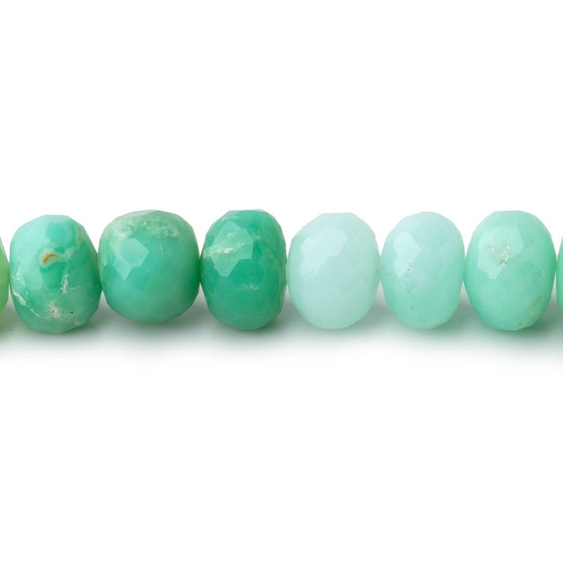7.5mm Chrysoprase Faceted Rondelle Beads 15 inch 64 pieces (ONLINE ORDER ONLY)