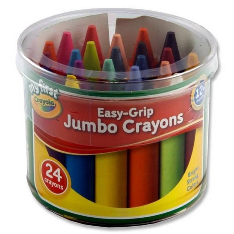 Crayola Easy-Grip Jumbo Crayons Tub of 24