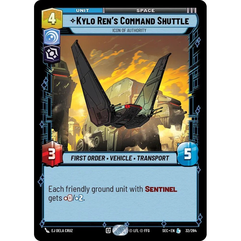 Kylo Ren’s Command Shuttle (32/264) – Icon of Authority (32/264) [Secrets of Power] (ONLINE ORDER ONLY)