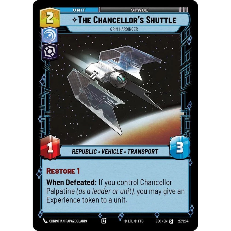 The Chancellor’s Shuttle – Grim Harbinger (27/264) (27/264) [Secrets of Power] (ONLINE ORDER ONLY)