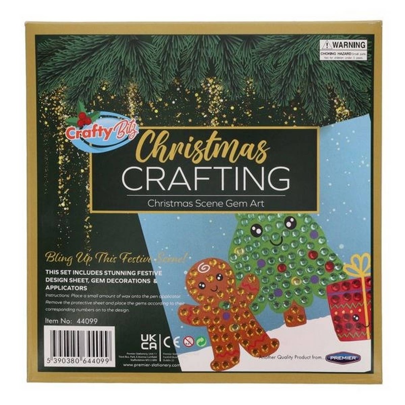 Christmas Crafting  Christmas Scene Gem Art